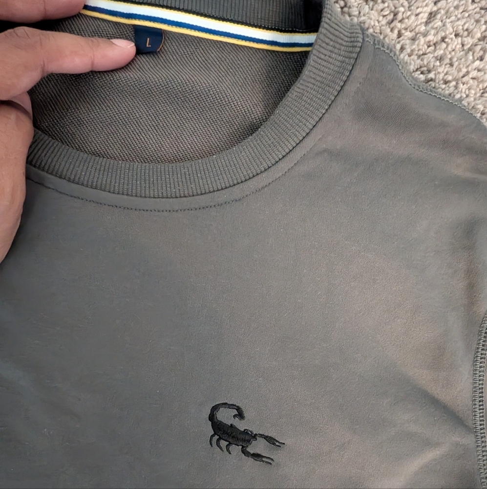 Shein Men's Olive Green Scorpion Sweater Size L